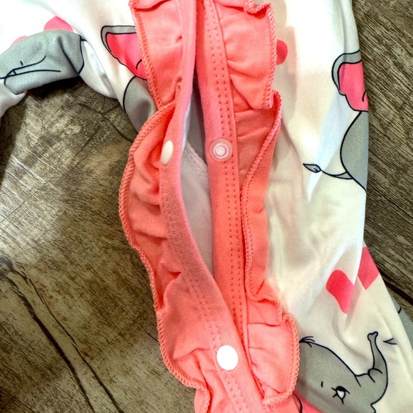 NWOT Toddler 12-18 Month-Elephant Print Kids One Piece Romper - Picture 5 of 6